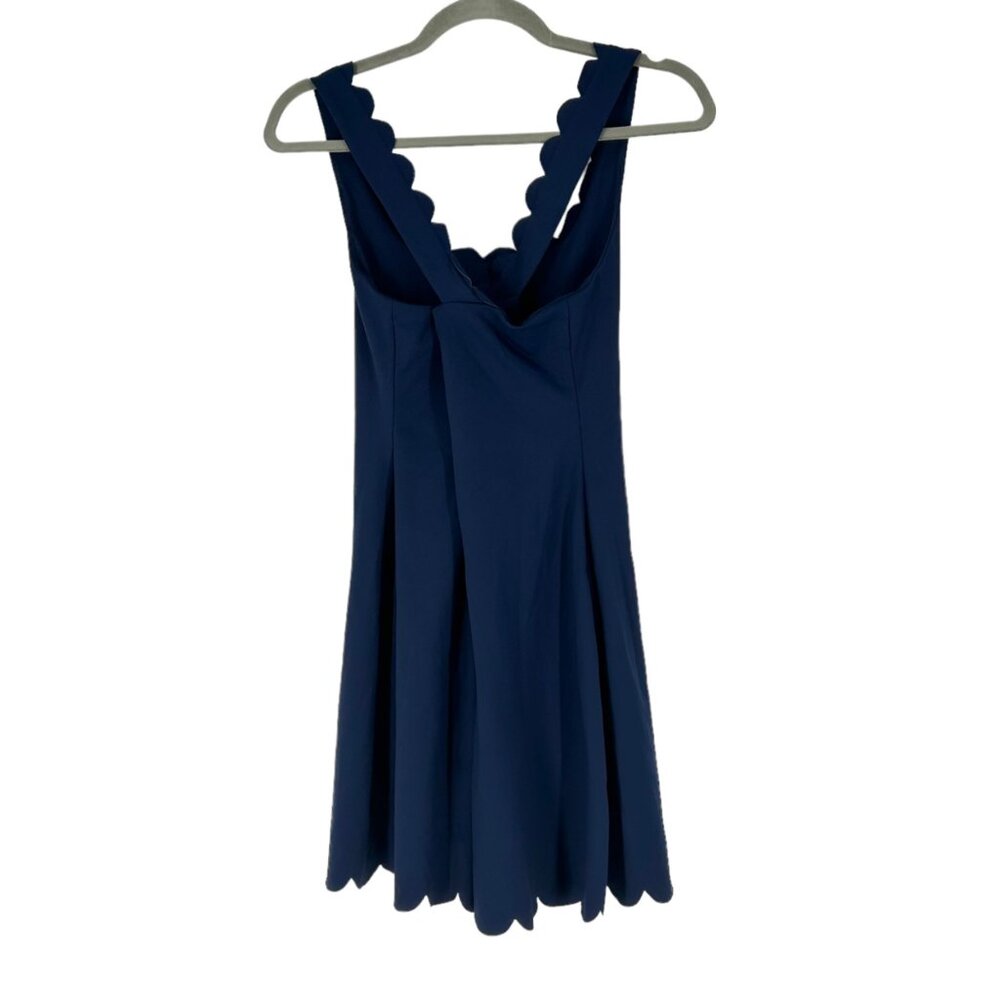 NWT J. Crew Factory Scalloped Active Dress with Built-in Shorts in Antique Navy - Picture 4 of 8